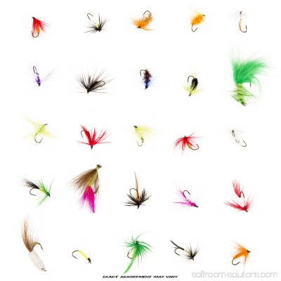 Wakeman Outdoors Assorted Dry Fly Fishing Flies, 25 Pieces 550088164